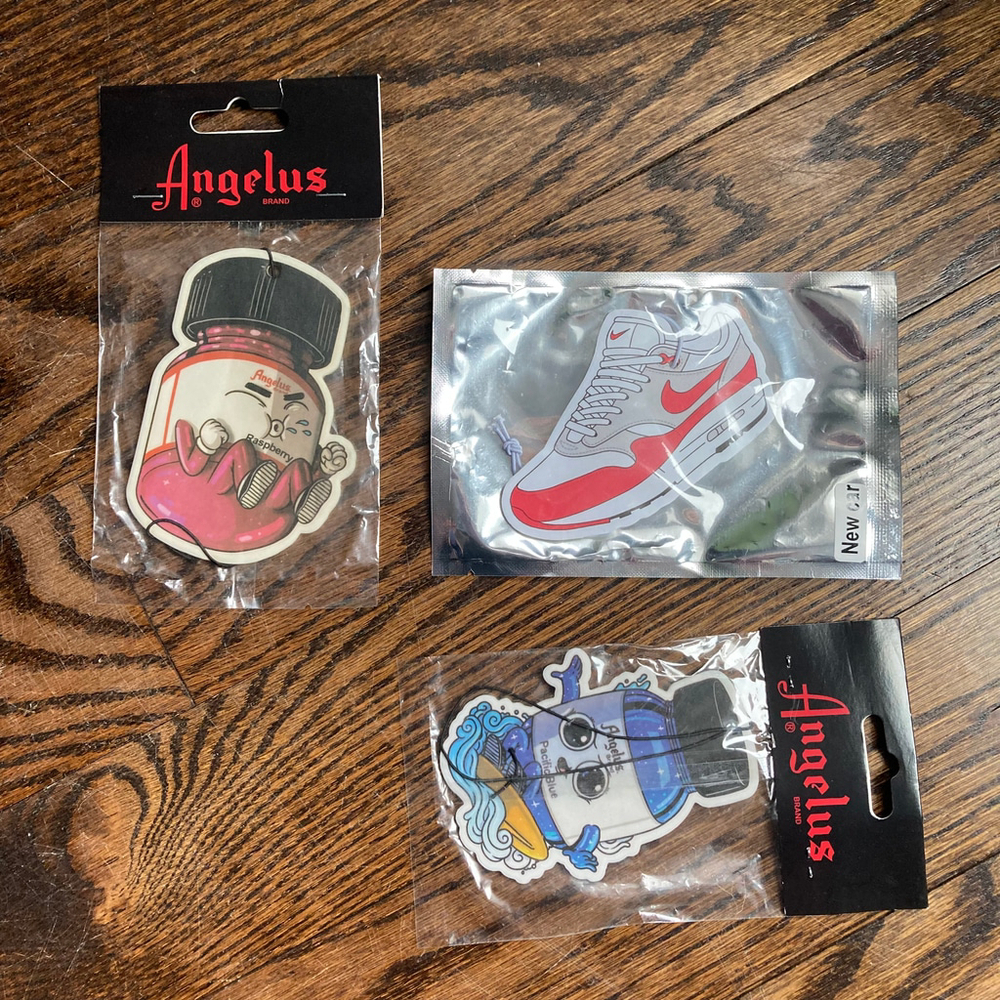 Car Air Freshners Angelus brand and Nike